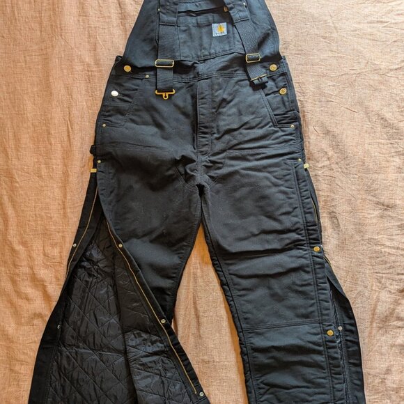 Carhartt Insulated Men's Bibs Loose Fit - Picture 1 of 3